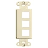 On-Q/Legrand 3 Port AnyPort Decorator Outlet, Light Almond