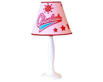 CHEERLEADER table LAMP girls pink BEDROOM decor