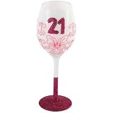 from Occasions Direct 21st Birthday Pink Wine Glass.
