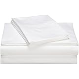 Pinzon Hemstitch 400-Thread-Count Egyptian Cotton Sateen Sheet Set - Full, White