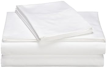 Pinzon Hemstitch 400-Thread-Count Egyptian Cotton Sateen Twin Sheet Set, White