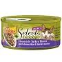 Friskies Selects Indoor Homestyle Turkey Dinner with Brown Rice and Garden Greens Canned Cat Food