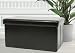 Kennedy Home Collection 30-Inch Faux leather Folding Ottoman, Black