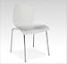 Lena Steel Frame Stackable Chair Set Of 4 - WhiteChrome