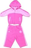 Newborn Chicago Cubs Pink Hooded Jog Set