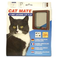 Cat Mate Cat Door Brown-4 Way Lock