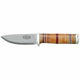 Idun Hunting Knife, Damascus, Leather Sheath