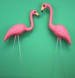 30"-33" Pink Plastic Flamingos ~ USA Made ~ 2 Pack ~ Flamingoes ~ Yard Flamingos ~ Lawn Ornament
