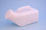 1000ml Quality Male / Man Urinal Handle & Lid White Plastic Reuseable
