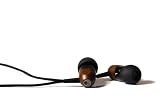 Thinksound ts02+mic 8mm High Definition Passive Noise Isolating Wooden Headphone with microphone (Black/Chocolate)