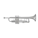 Blessing 1580 Professional Bb Trumpet in Silver