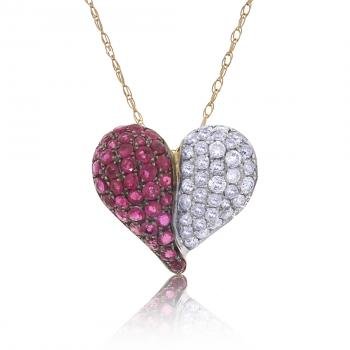 31WfBN2lyNL New Yellow Gold Heart Pendant w/ Pave Ruby & Diamonds
