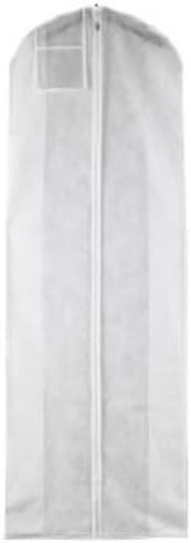 White Breathable Wedding Dress Gown Garment Bag - Extra Long with 10" Gusset ...