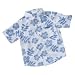 OceanPacific Kids Dude Shirt White/Blue Spa 5-6 Yrs
