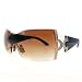FANCY HINGE RIMLESS SHIELD GLAMOROUS BLACK SUNGLASSES