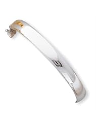 14k Gold White Gold 7.7mm Polished Casted Hinged Bangle Bracelet