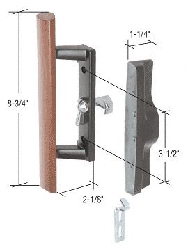 CRL Wood Black Internal Keyed Lock Handle Set 3-1 2 Screw HolesB001G0M5ME 