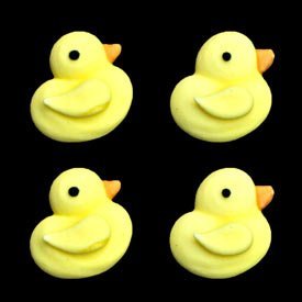 Edible Royal Icing Yellow Baby Ducks ~ Hand Crafted 7/8