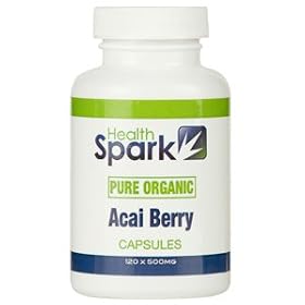 HealthSpark Acai Berry - 120 Capsules of 500mg of Pure Acai Berry - UK Bestseller