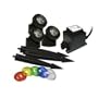 Power Beam 20W 3-Set Pond & Garden Lights w/ Stakes, Lenses & Transformer
