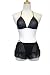 How To Measure Bra Sizes : Exposed by Magic Silk Wavy Line Mesh Bra/Skirt and G-String Set, Sml/Med, Black