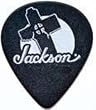 Jackson 551 Leaning Cross Picks Picks - 12 Pack - Black - .88mm