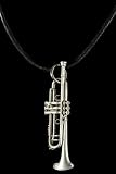 Trumpet Necklace - Pewter - B001JSSZZY