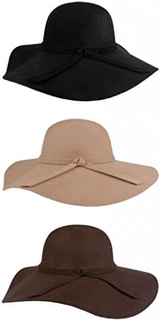 Fashion Vintage Women Ladies Floppy Wide Brim Wool Felt Fedora Cloche Hat Cap