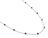 4mm, 30'' Long Bezel Black Cubic Zirconia Cz By The Yard Necklace