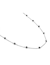 4mm, 30 Long Bezel Black Cubic Zirconia Cz By The Yard Necklace