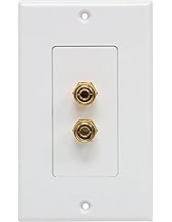 Speakers: GE 87644 Single Speaker Wall Plate with Two Post Center Pin - Jasco