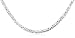 14k White Gold 2mm Square Byzantine Chain Necklace, 18"