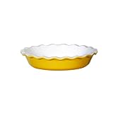 Emile Henry 12-Inch Pie Dish Citron Yellow by Emile Henry