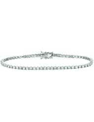 3 Carat 4 Pointer Prong Set Diamond Tennis Bracelet 14K White Gold