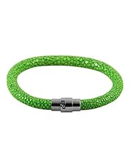 Green Bracelet - Genuine Stingray Skin Leather