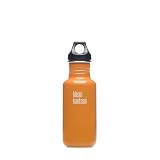 Klean Kanteen Stainless Steel Water Bottle with Poly Loop Cap (18-Ounce, Orange Sunset)
