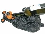 Comical Black Bear Wine Bottle Holder, 13-inch