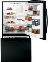 GE GDSC3KCYBB 22.7 cu. Ft. Bottom Freezer Refrigerator - Black