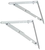 「TANNER」棚受け金具 折りたたみ棚受(小20cm用) 2個セット 白