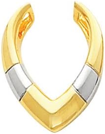 14K White Gold, Pendant Enhancer