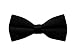 Boys Satin Bow Ties - Black Clip-On