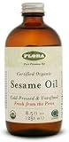Flora Certified Organic Sesame Oil, 8.5 fl oz (250 ml) by ClubNatural