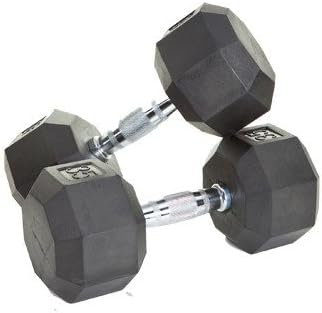 20 Piece VTX Rubber Encased Otagonal Dumbbell Set