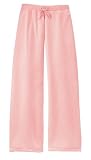 NEW District Threads - Ladies Velour Fitted Flare Pants Blossom Pink-XL