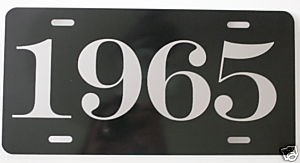 1965 YEAR LICENSE PLATE