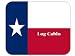 US State Flag - Log Cabin, Texas (TX) Mouse Pad