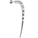 14 Gauge Stainless Steel Carved Hook Labret - 3/8 Inches