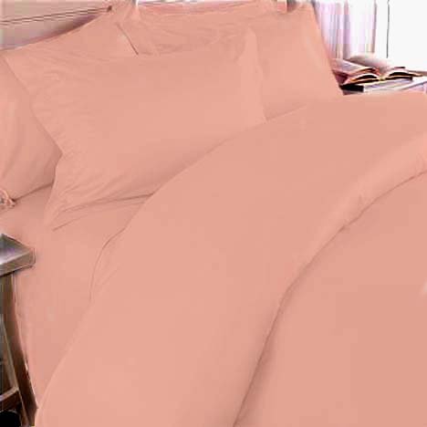 MARRIKAS 300TC Egyptian Cotton QUEEN Duvet Cover Set SOLID PEACH MARRIKAS 300TC Egyptian Cotton QUEEN Duvet Cover Set SOLID PEACH