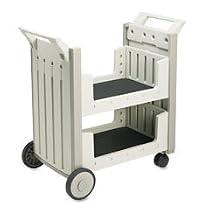Snapease Utility Cart, Resinite, 21w x 38-1/2d x 42h, Platinum w/Dark Trim