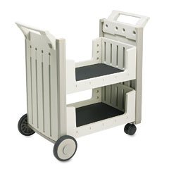 Snapease Utility Cart, Resinite, 21w x 38-1 2d x 42h, Platinum w Dark Trim